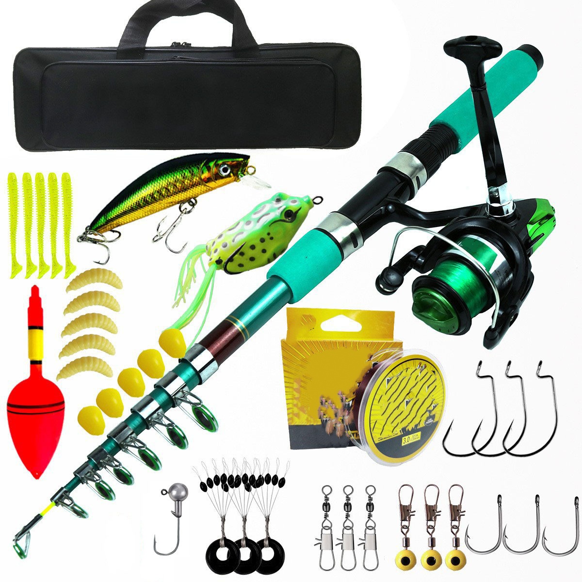 Kit de Vara de Pesca Telescópi - Fishing Rod Combo avaliação e preço